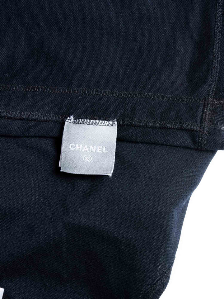 Top Quality Chanel CC Logo Cotton Sleeveless Tank Top Black