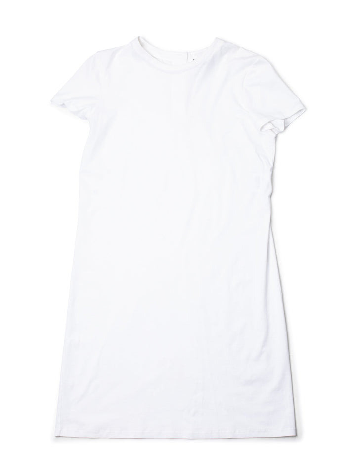 Top Quality Chanel CC Logo Cotton T-Shirt Dress White