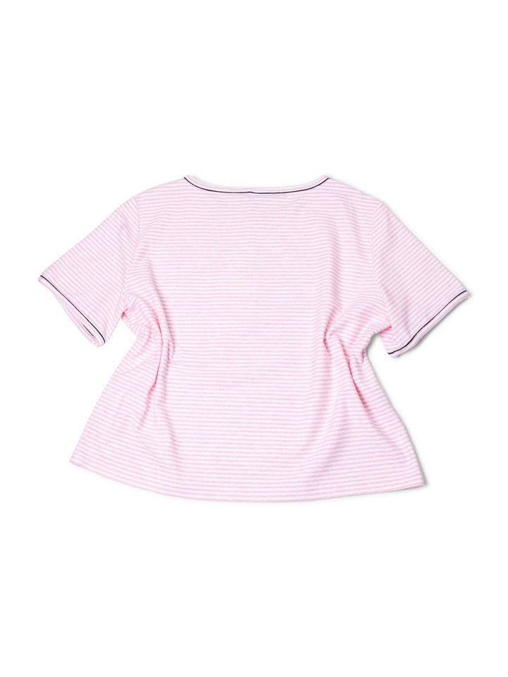 Top Quality Chanel CC Logo Cotton Terrycloth La Pausa T-Shirt Unisex Pink