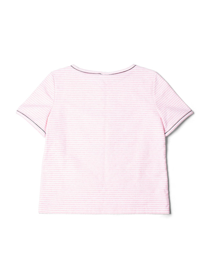 Top Quality Chanel CC Logo Cotton Terrycloth La Pausa T-Shirt Unisex Pink