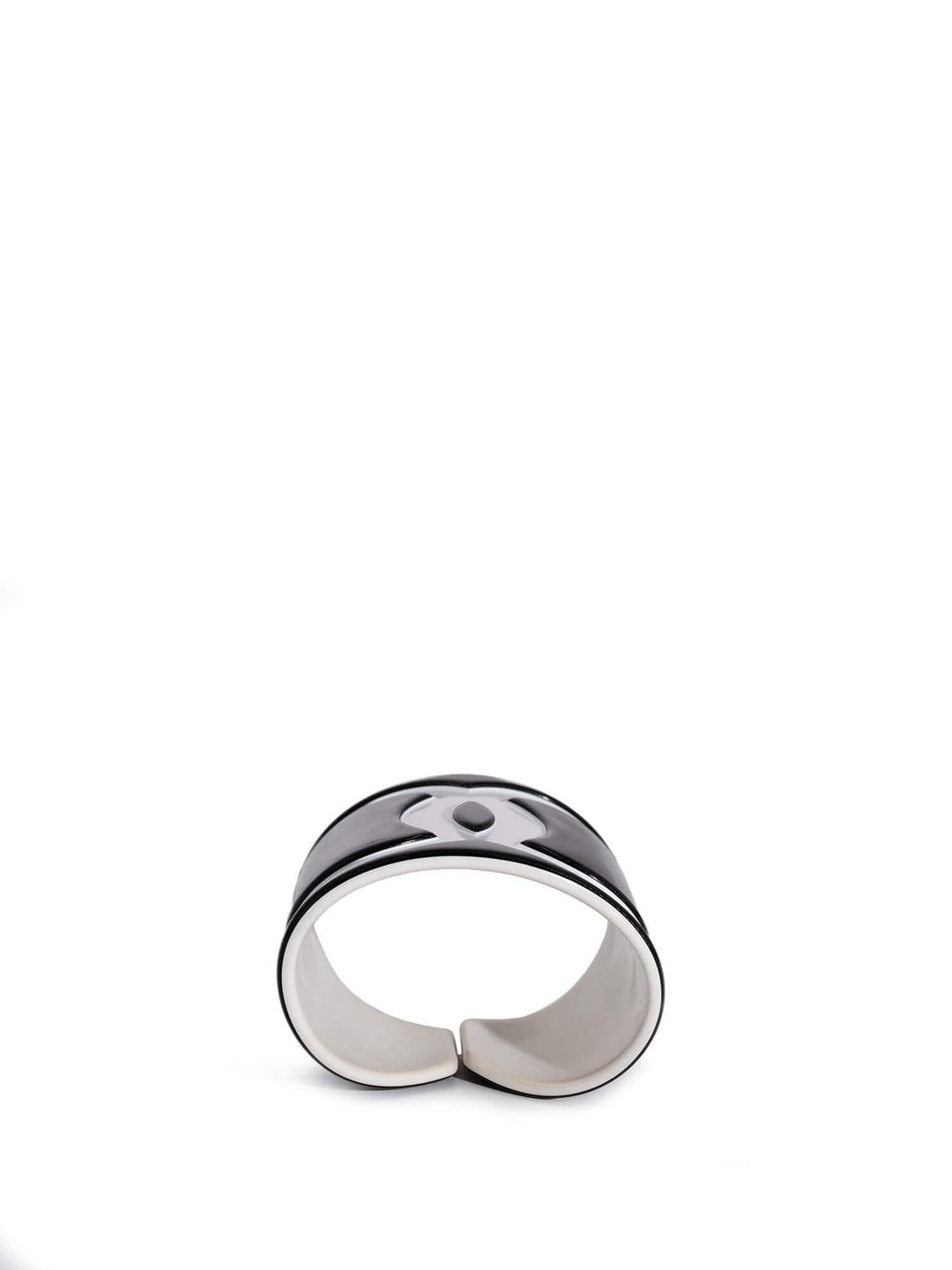Top Quality Chanel CC Logo Cuff Bracelet Black White