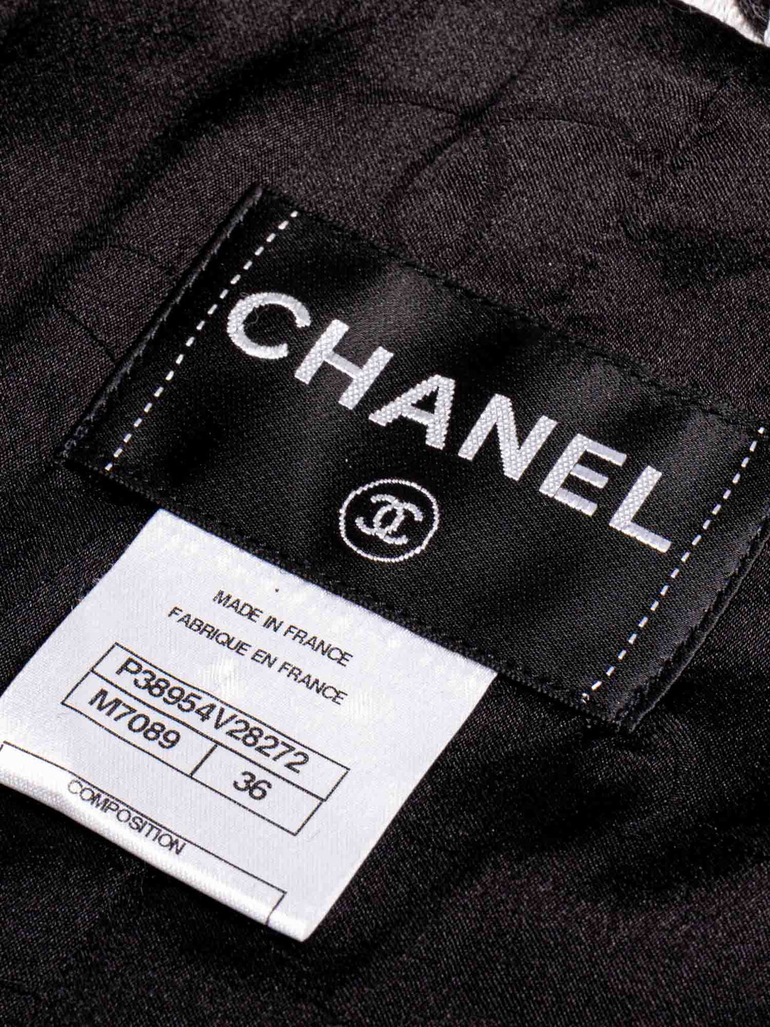 Top Quality Chanel CC Logo Fantasy Tweed Fringe A-Line Coat Black White