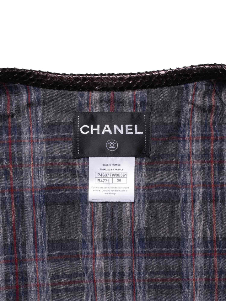 Top Quality Chanel CC Logo Gripoix Tweed Fringe Fitted Jacket Green