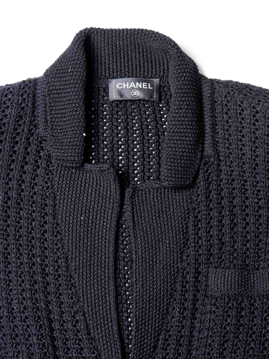Top Quality Chanel CC Logo Knitted La Pausa Jacket Black