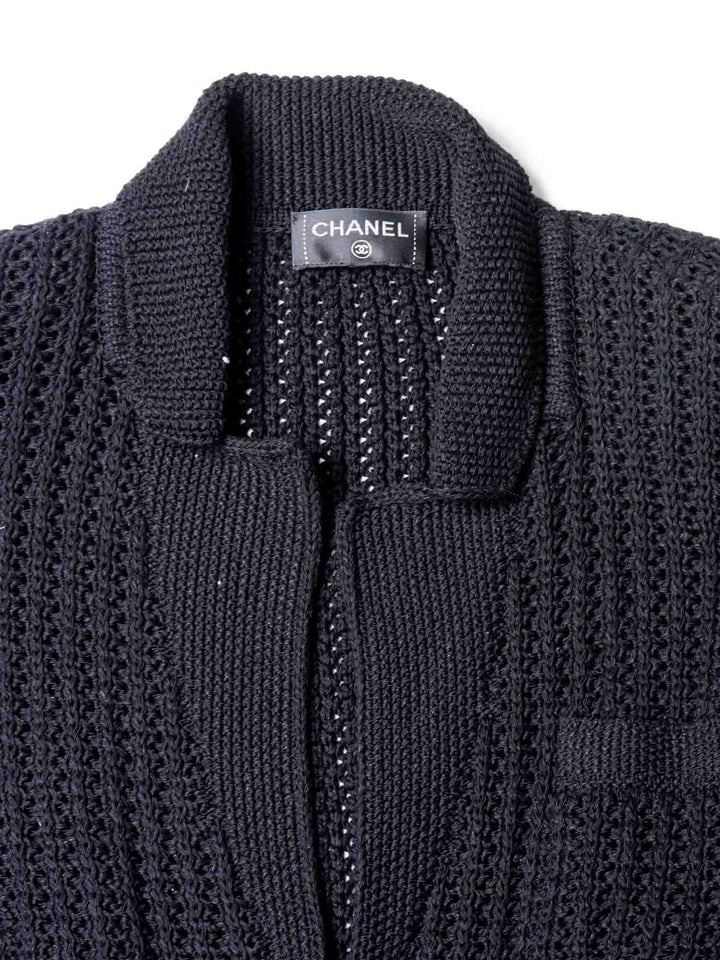 Top Quality Chanel CC Logo Knitted La Pausa Jacket Black