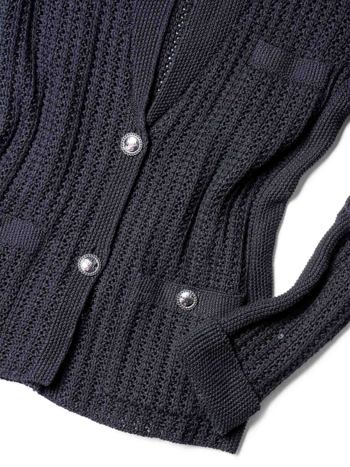 Top Quality Chanel CC Logo Knitted La Pausa Jacket Black
