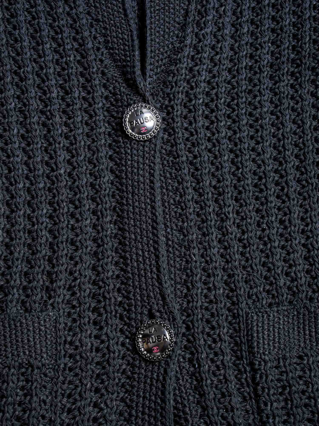 Top Quality Chanel CC Logo Knitted La Pausa Jacket Black