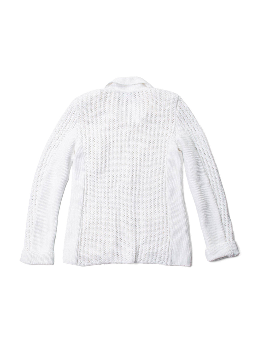 Top Quality Chanel CC Logo Knitted La Pausa Jacket White