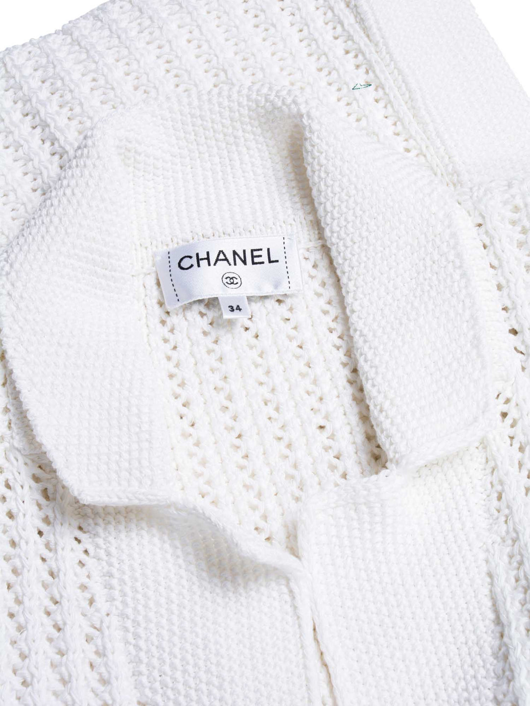 Top Quality Chanel CC Logo Knitted La Pausa Jacket White