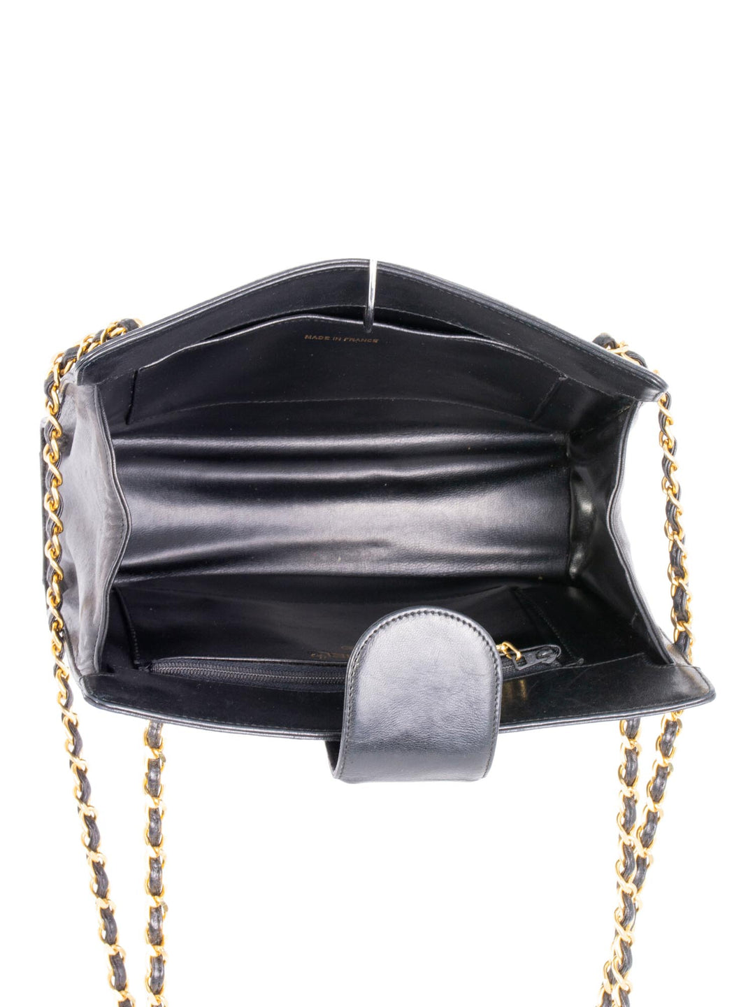 Top Quality Chanel CC Logo Leather Messenger Bag Black