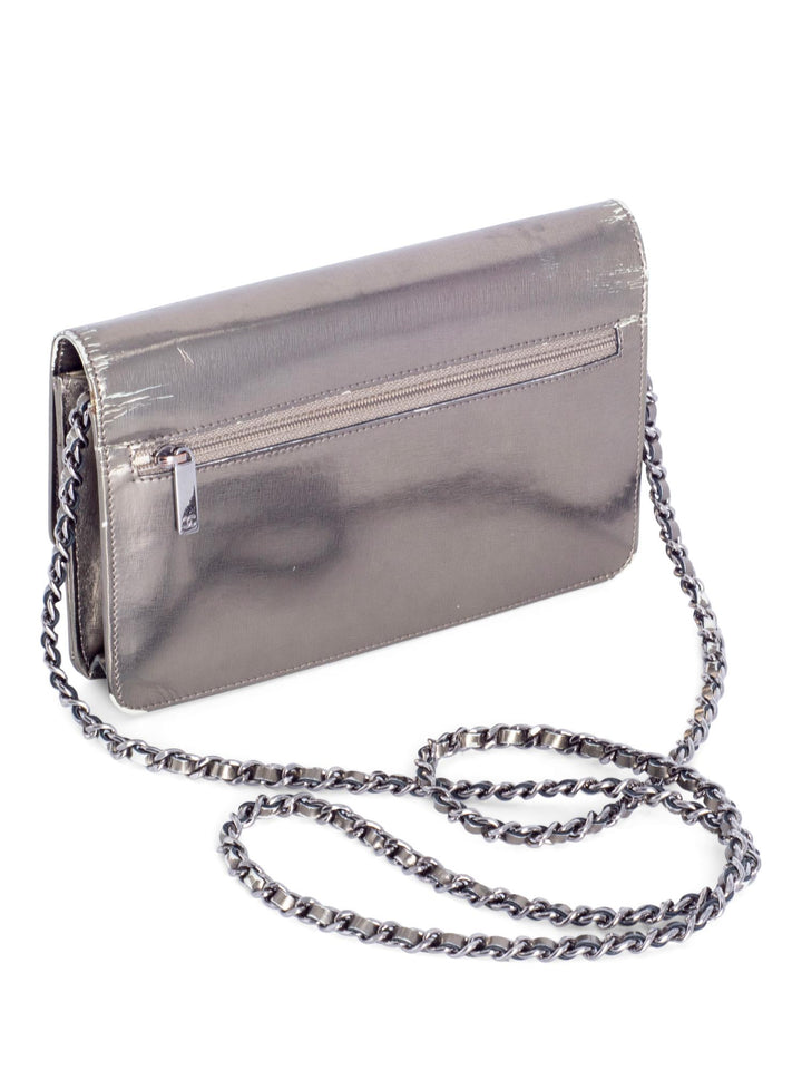Top Quality Chanel CC Logo Leather Timeless Wallet On Chain Metallic Green