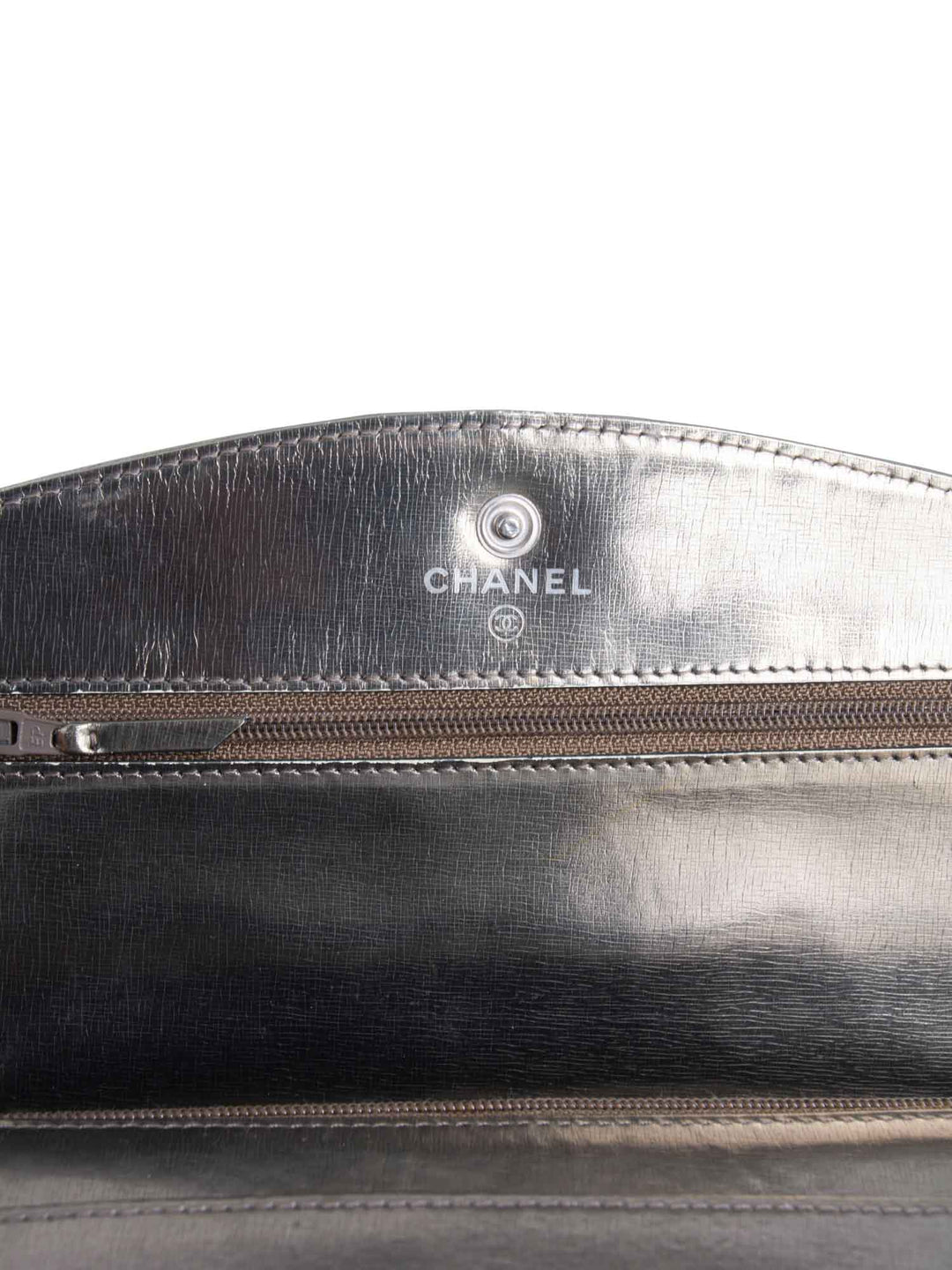 Top Quality Chanel CC Logo Leather Timeless Wallet On Chain Metallic Green
