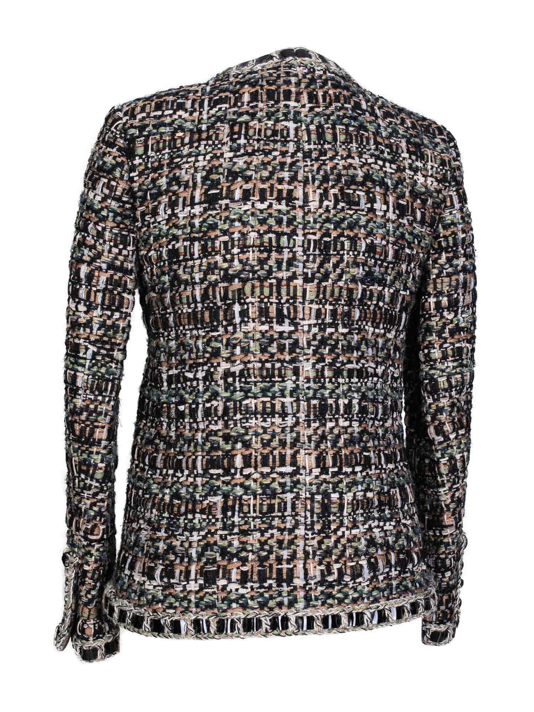 Top Quality Chanel CC Logo Lesage Tweed Fringe Fitted Jacket Multicolor