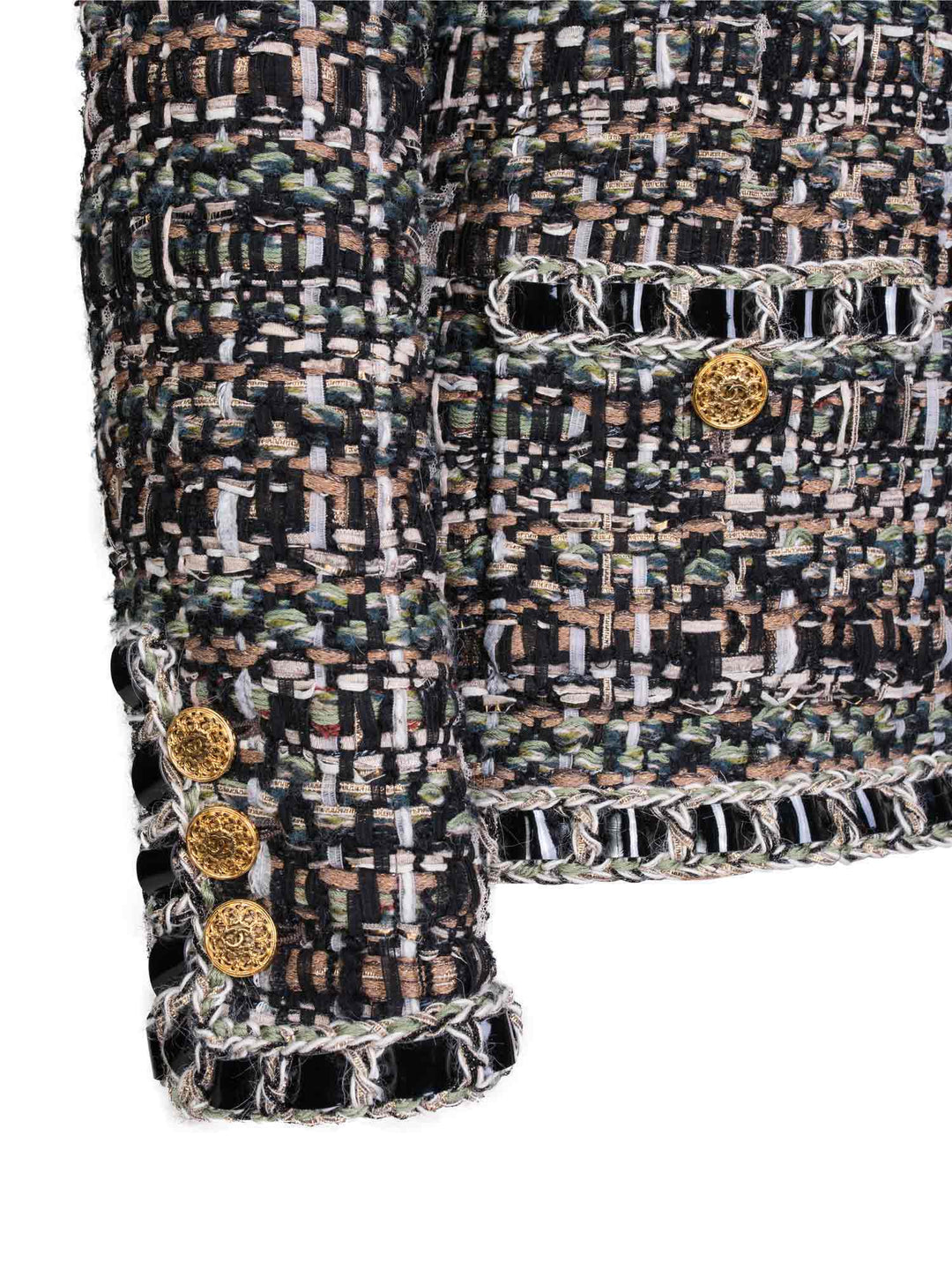 Top Quality Chanel CC Logo Lesage Tweed Fringe Fitted Jacket Multicolor