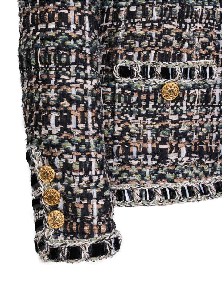 Top Quality Chanel CC Logo Lesage Tweed Fringe Fitted Jacket Multicolor