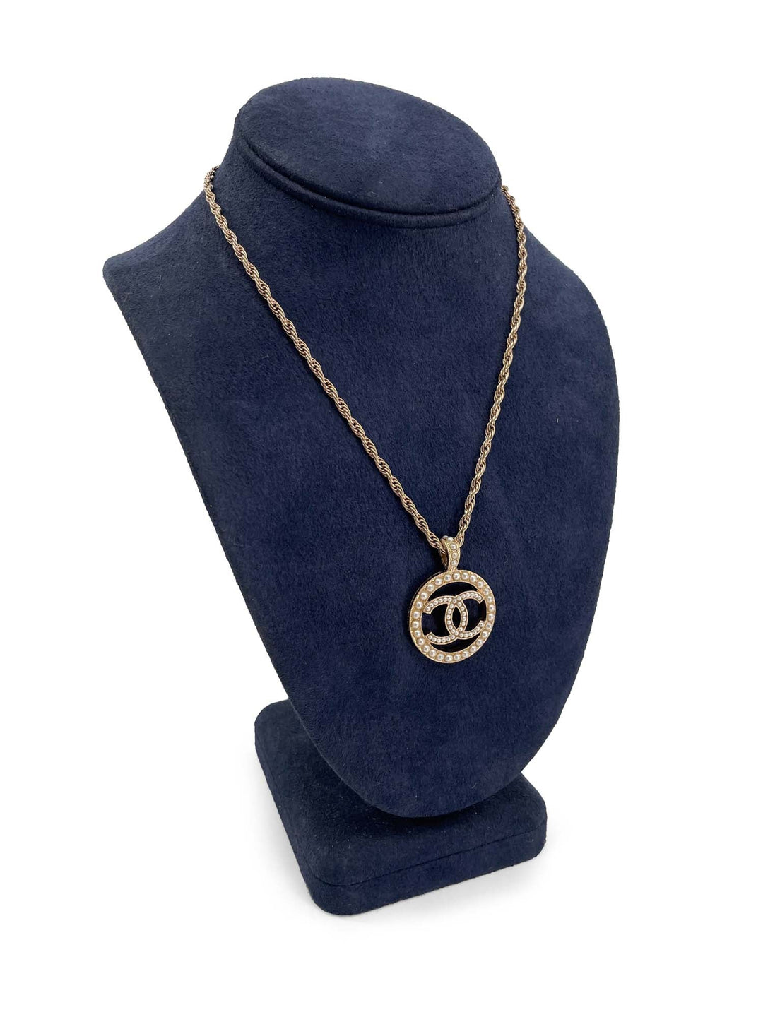Top Quality Chanel CC Logo Pearl Adjustable Necklace Gold