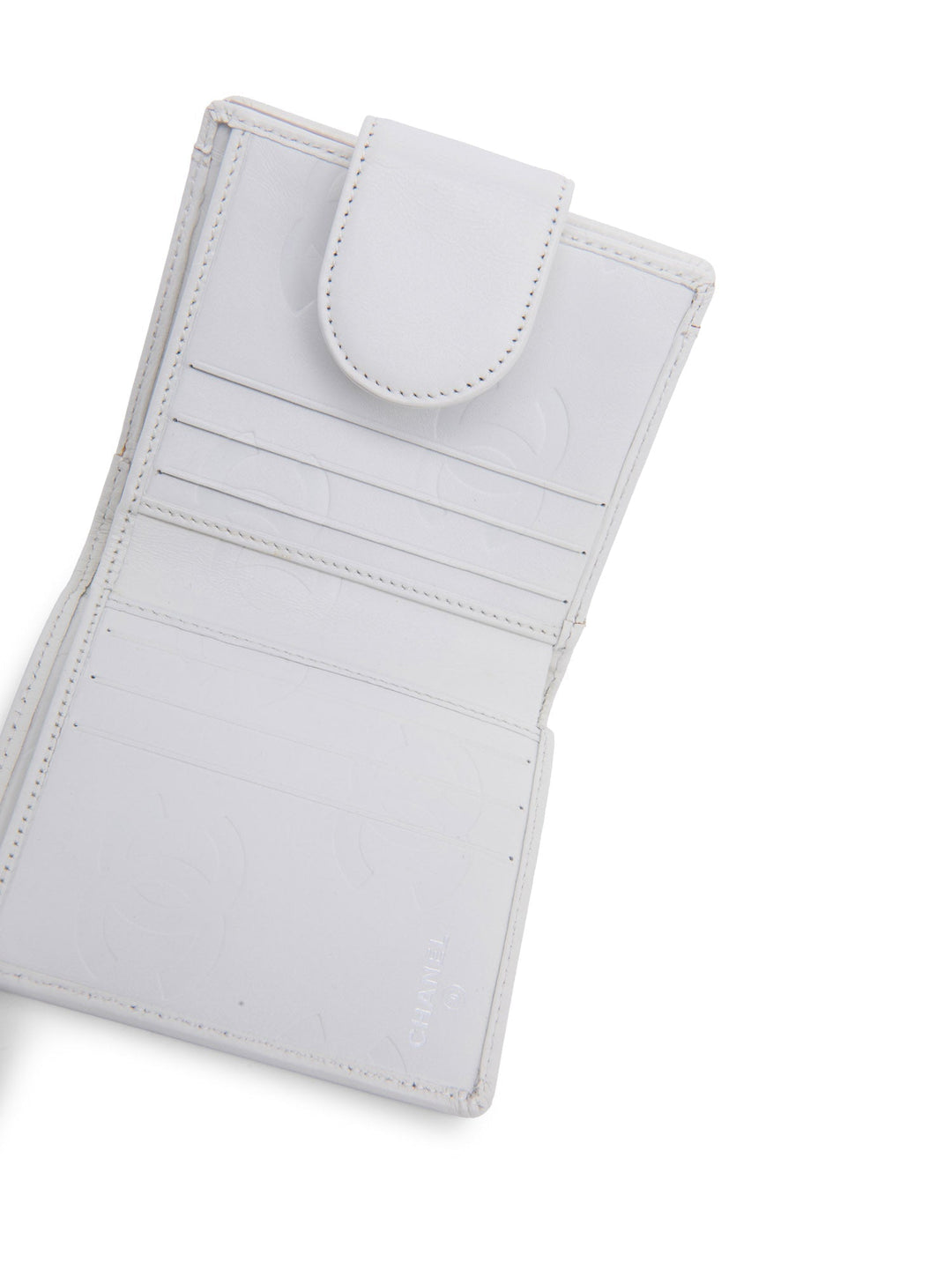 Top Quality Chanel CC Logo Python Quilted Cambon Wallet White