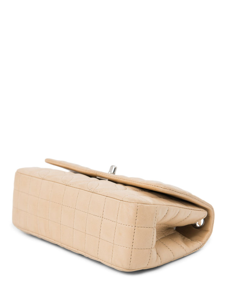 Top Quality Chanel CC Logo Quilted Camellia Leather Mini Bag Beige