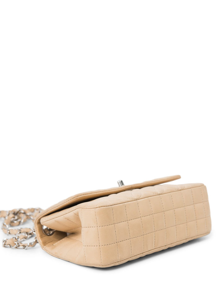 Top Quality Chanel CC Logo Quilted Camellia Leather Mini Bag Beige
