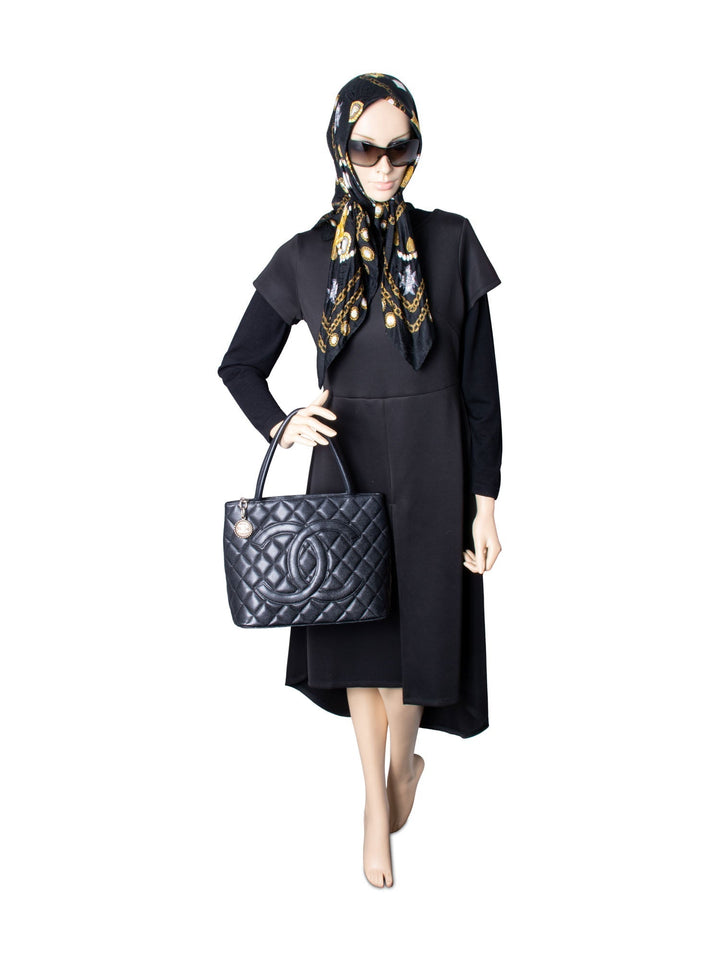 Top Quality Chanel CC Logo Quilted Caviar Leather Bag Black