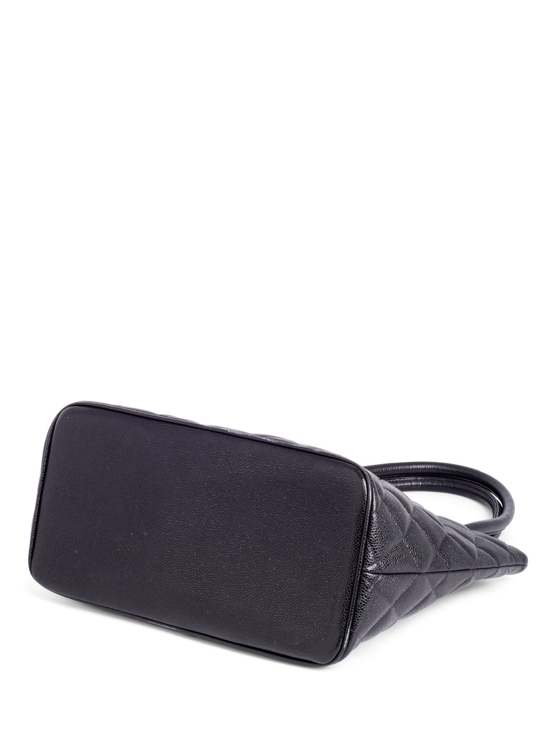 Top Quality Chanel CC Logo Quilted Caviar Leather Bag Black