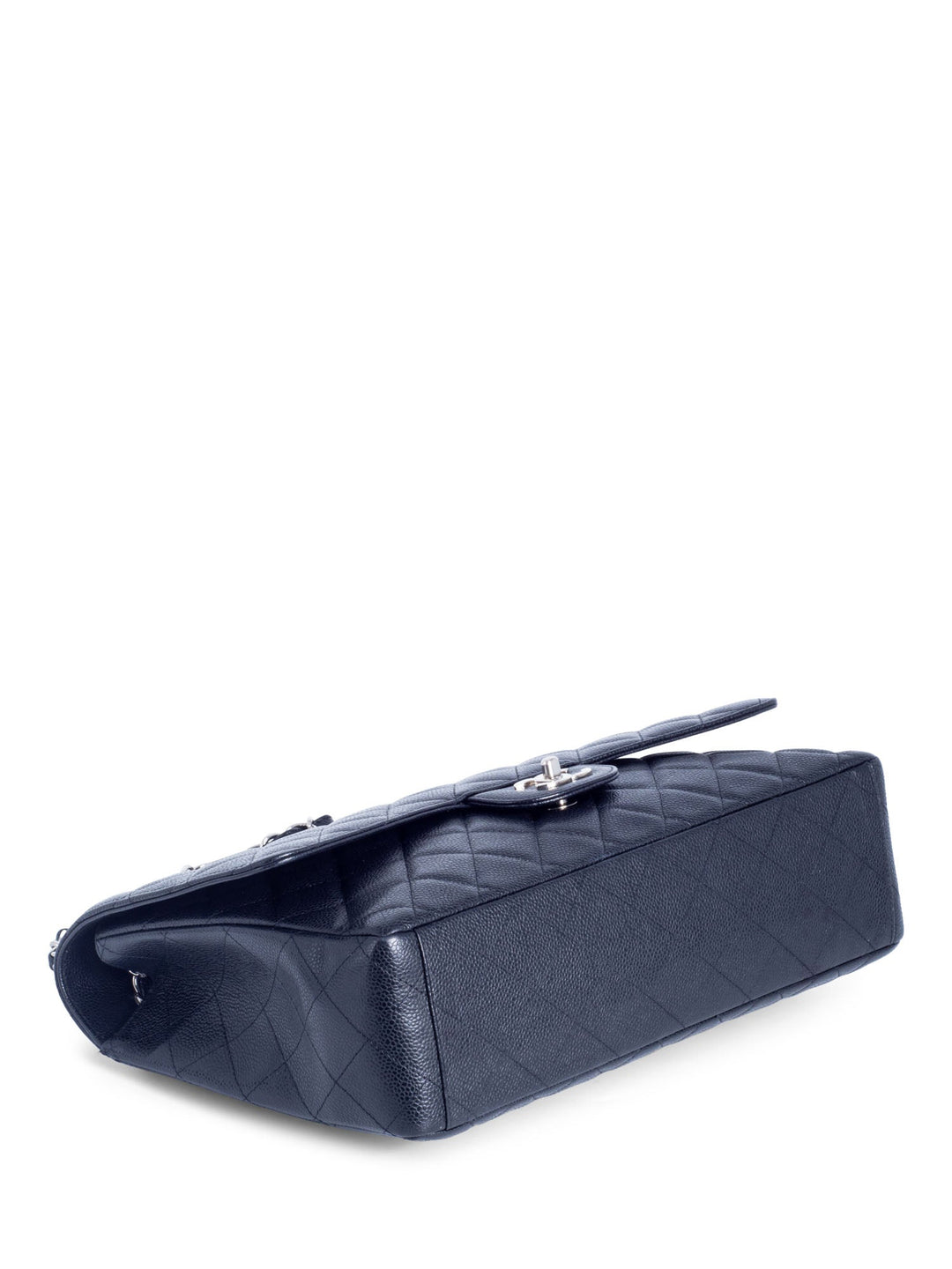 Top Quality Chanel CC Logo Quilted Caviar Maxi Single Flap Bag Black
