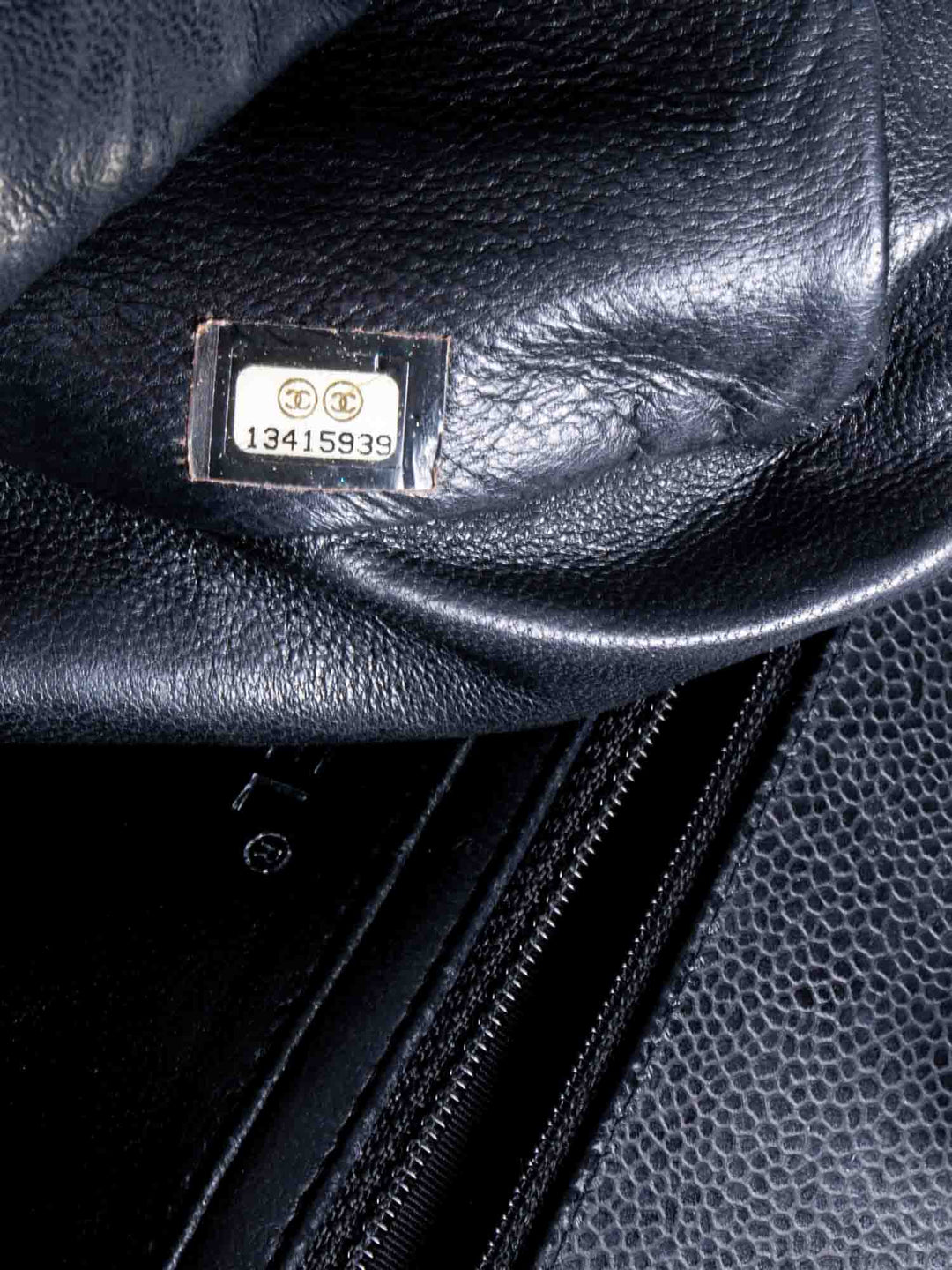 Top Quality Chanel CC Logo Quilted Caviar Maxi Single Flap Bag Black
