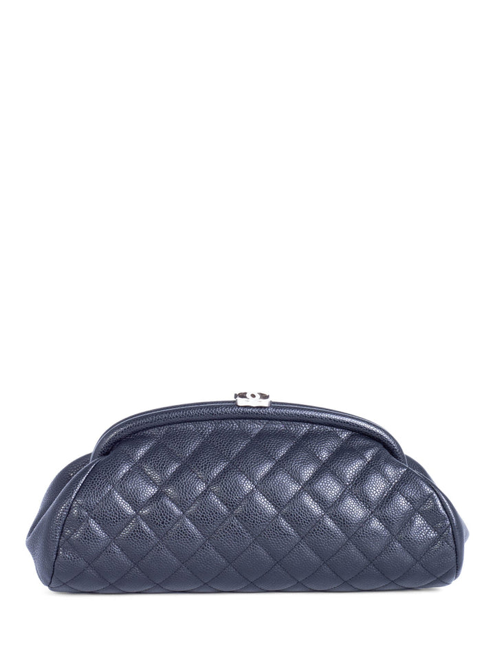 Top Quality Chanel CC Logo Quilted Caviar Timeless Clutch Black
