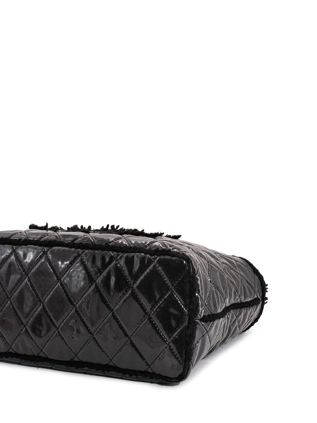Top Quality Chanel CC Logo Quilted Fringe Shopper Bag Black
