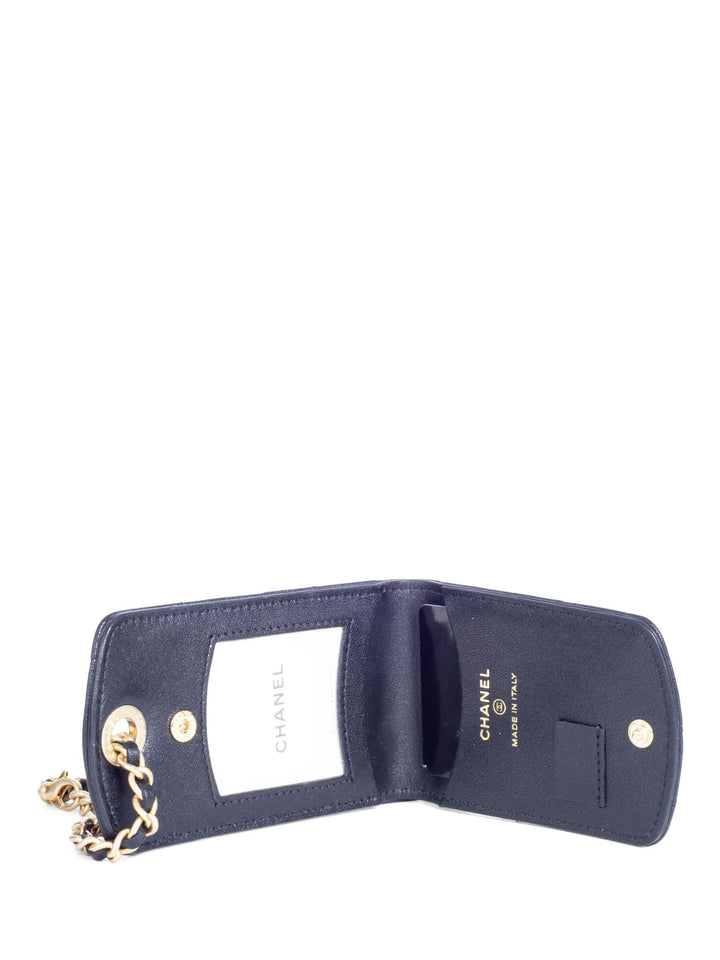 Top Quality Chanel CC Logo Quilted Leather 19 Credit Card Wallet Black Gold