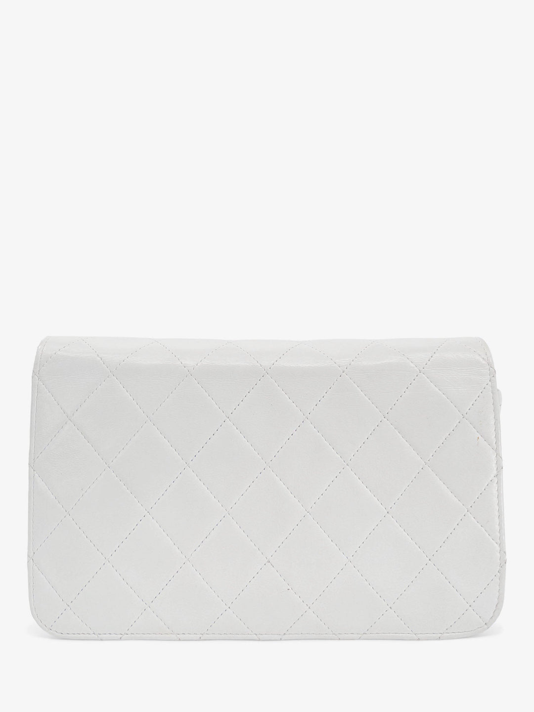 Top Quality Chanel CC Logo Quilted Leather 24K Gold Plated Shoulder Bag White