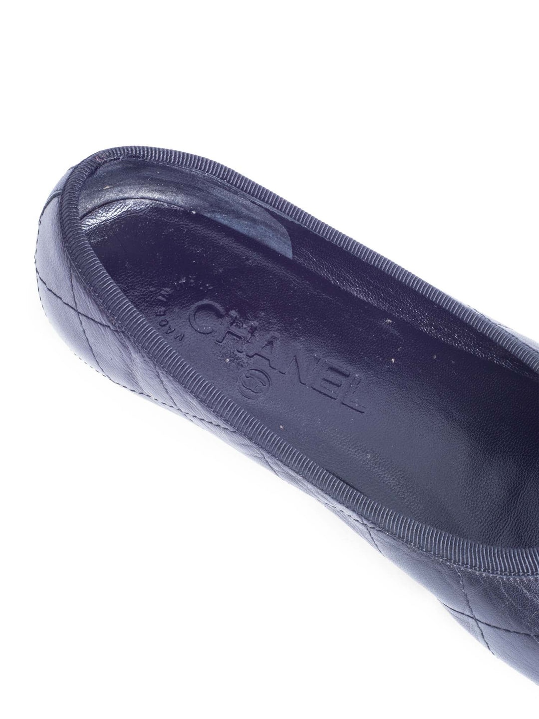 Top Quality Chanel CC Logo Quilted Leather Ballet Flats Black