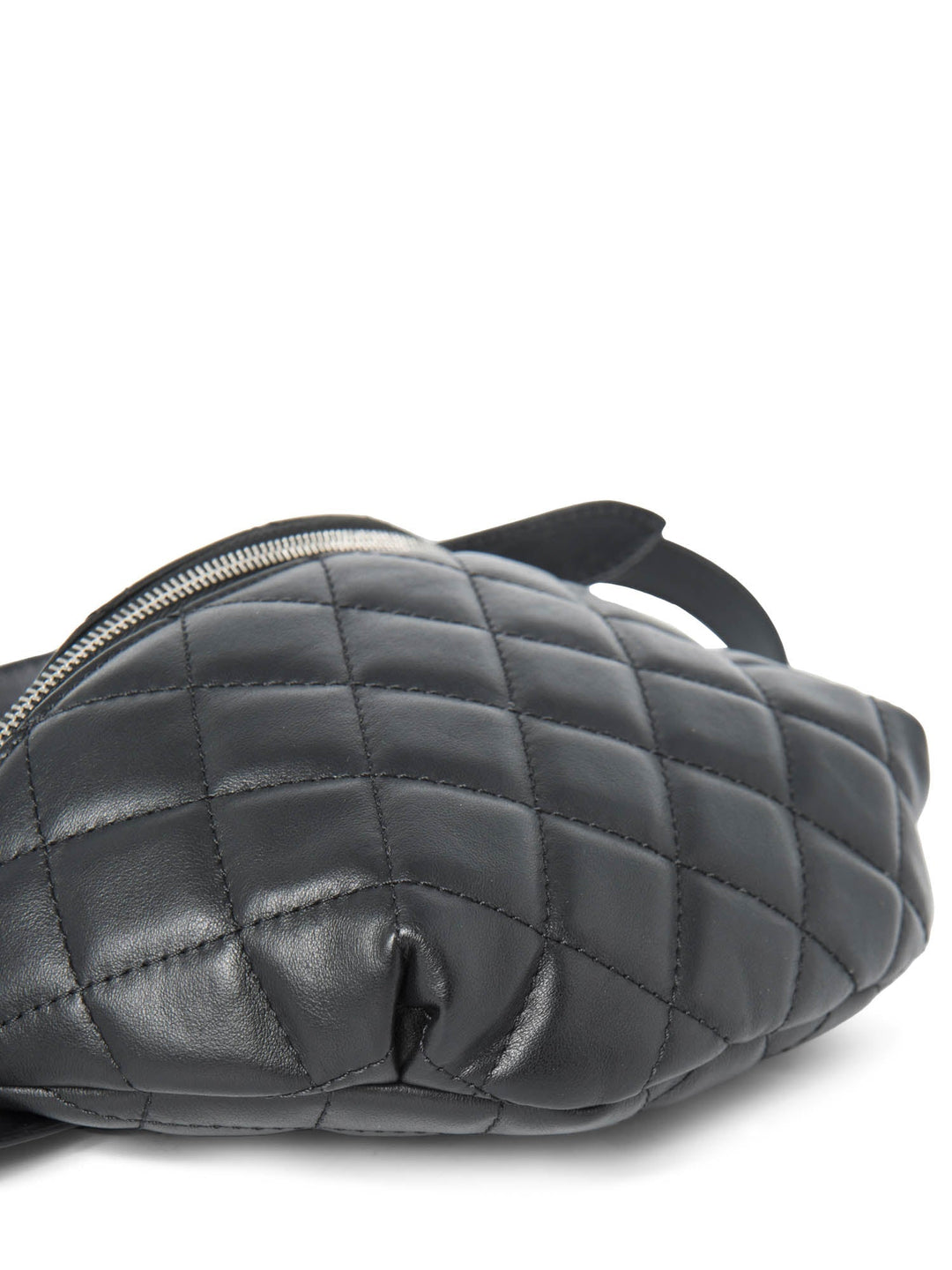 Top Quality Chanel CC Logo Quilted Leather Belt Bag Black