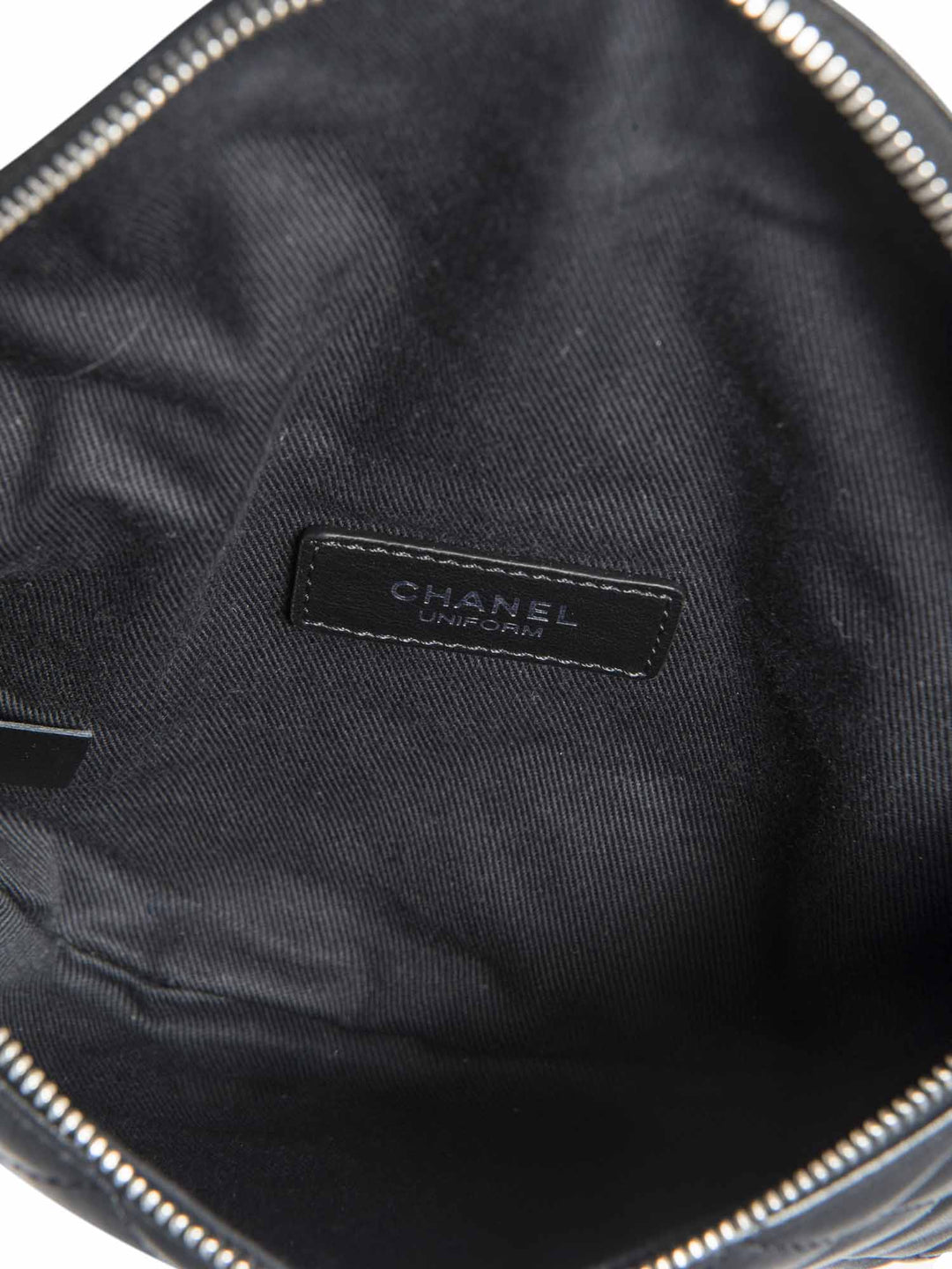 Top Quality Chanel CC Logo Quilted Leather Belt Bag Black