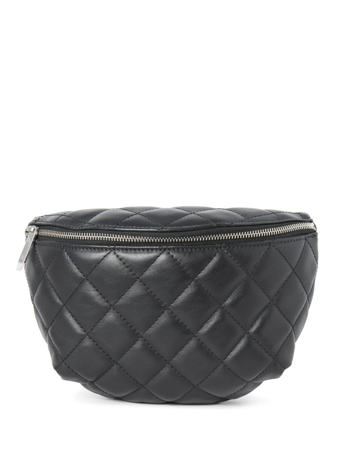 Top Quality Chanel CC Logo Quilted Leather Belt Bag Black