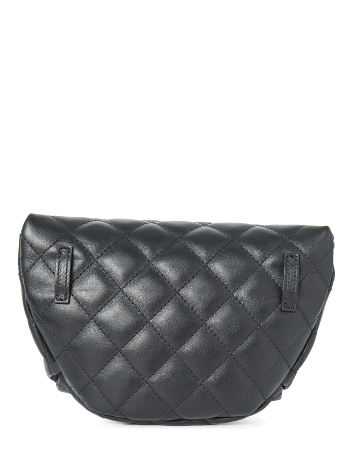 Top Quality Chanel CC Logo Quilted Leather Belt Bag Black