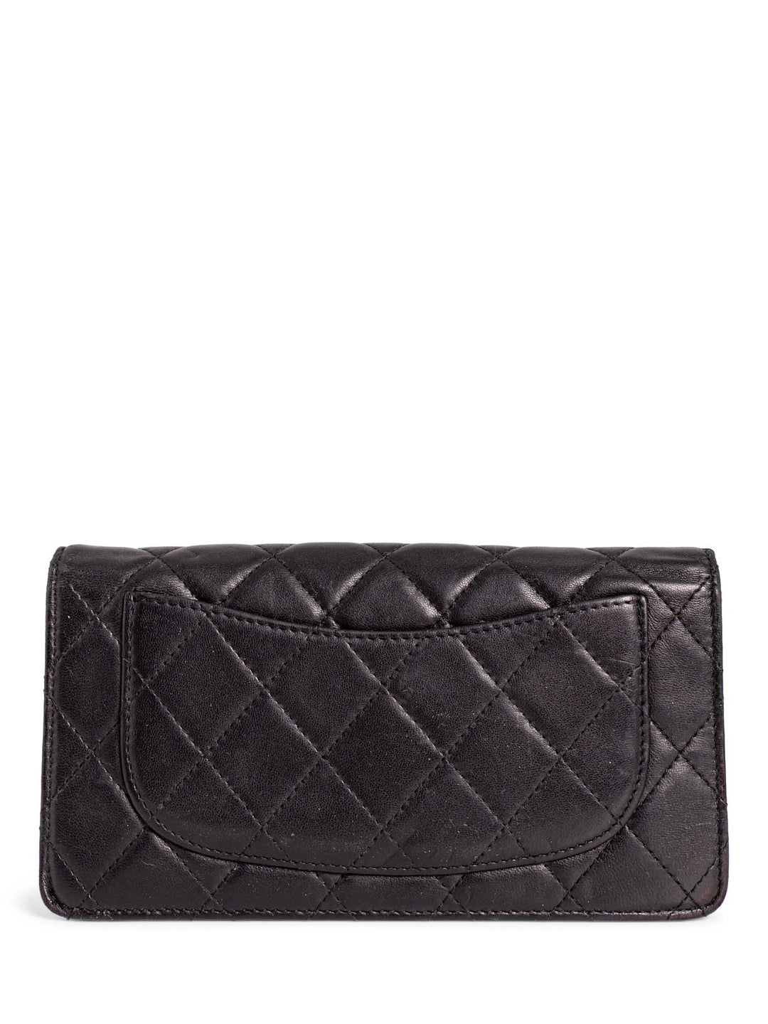 Top Quality Chanel CC Logo Quilted Leather Bi-Fold Wallet Black Taupe