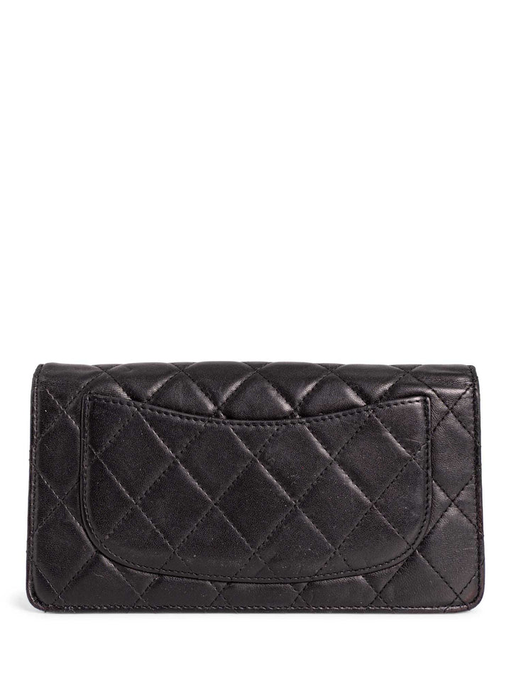 Top Quality Chanel CC Logo Quilted Leather Bi-Fold Wallet Black Taupe