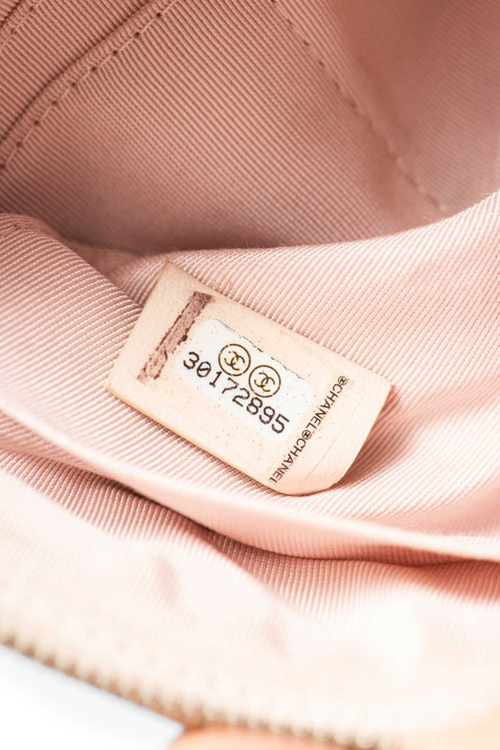 Top Quality Chanel CC Logo Quilted Leather Clutch Blush Pink
