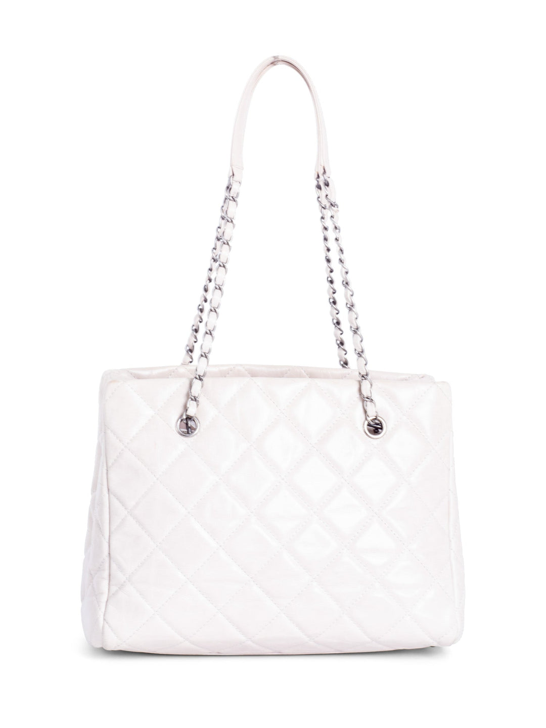 Top Quality Chanel CC Logo Quilted Leather Grand Shopper Bag Light Taupe