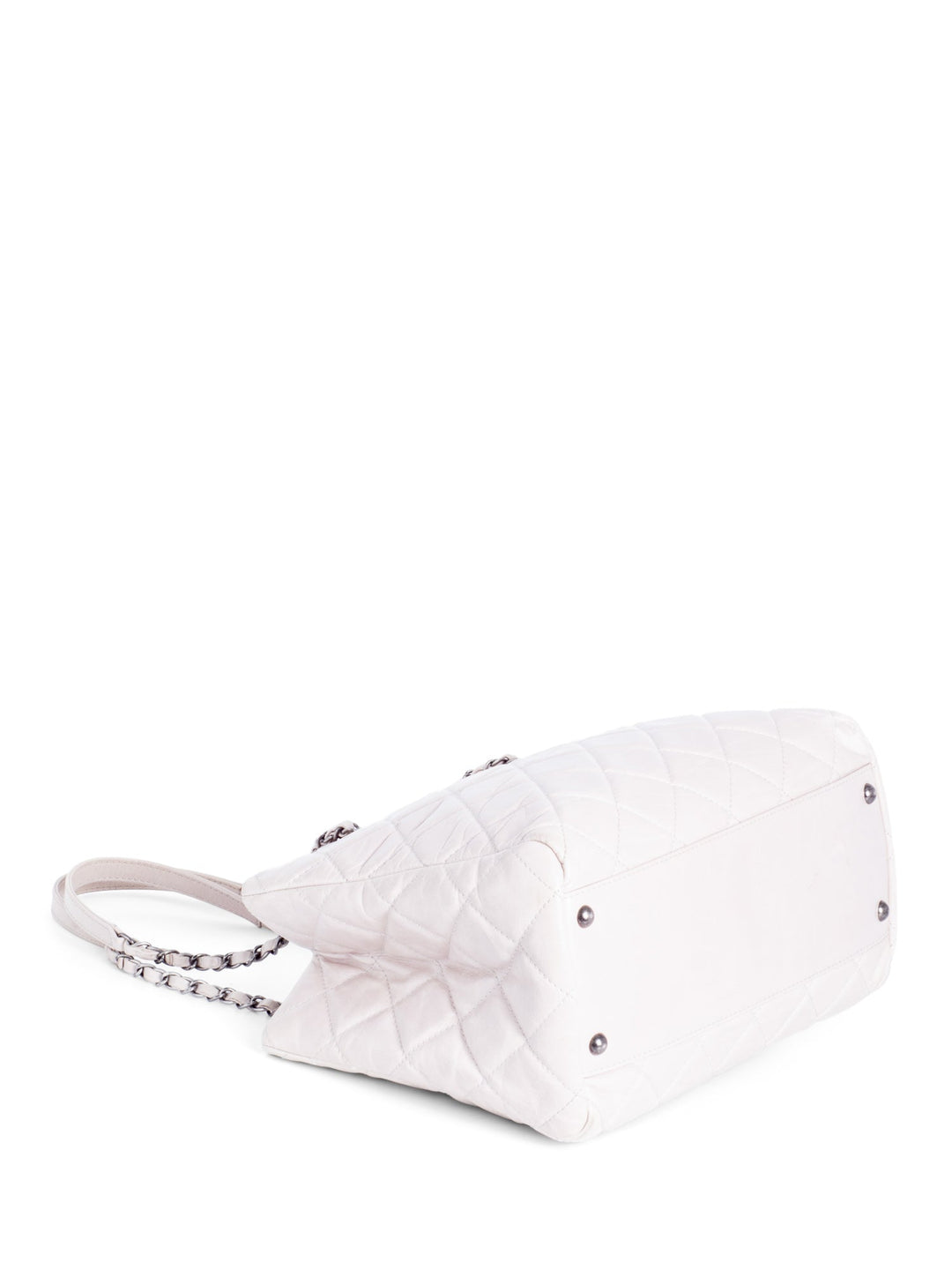 Top Quality Chanel CC Logo Quilted Leather Grand Shopper Bag Light Taupe