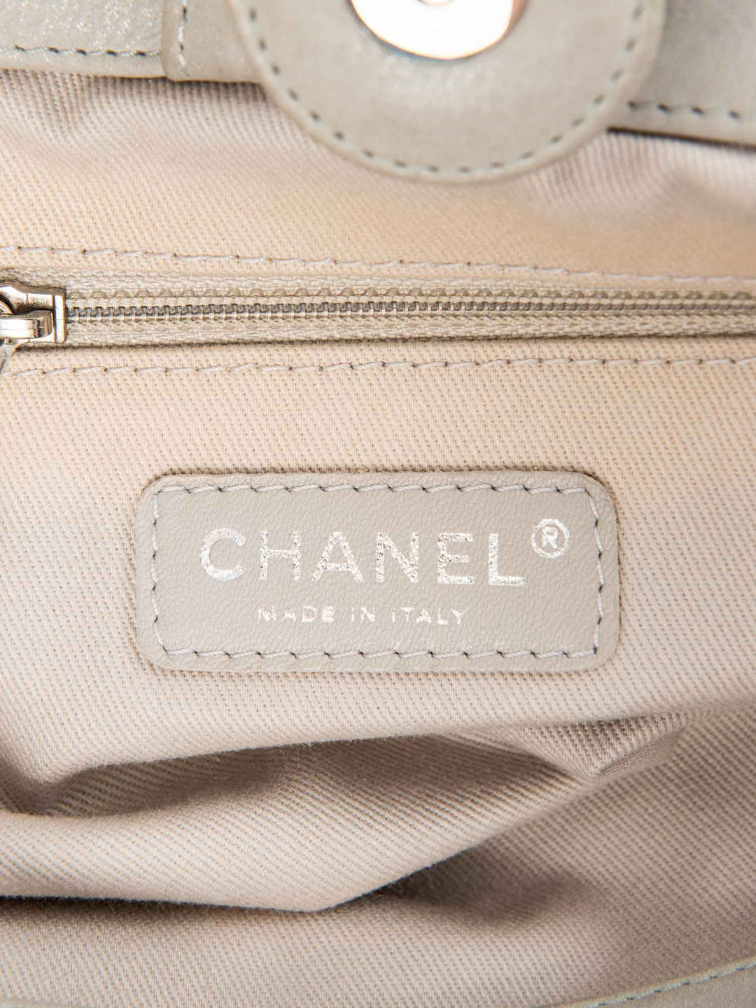 Top Quality Chanel CC Logo Quilted Leather Hydrangea Shopper Bag Gray