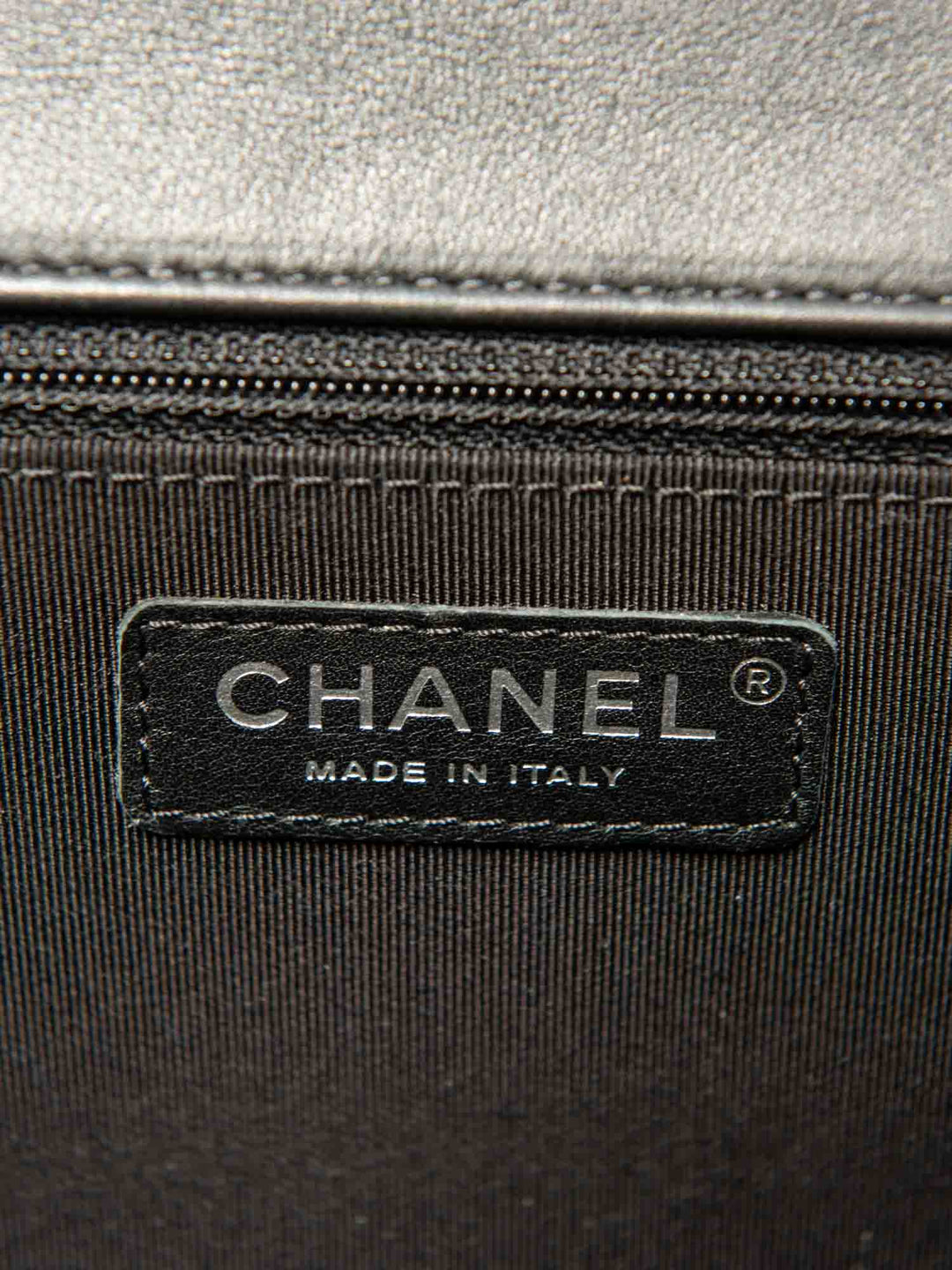 Top Quality Chanel CC Logo Quilted Leather Medium Boy Bag Black