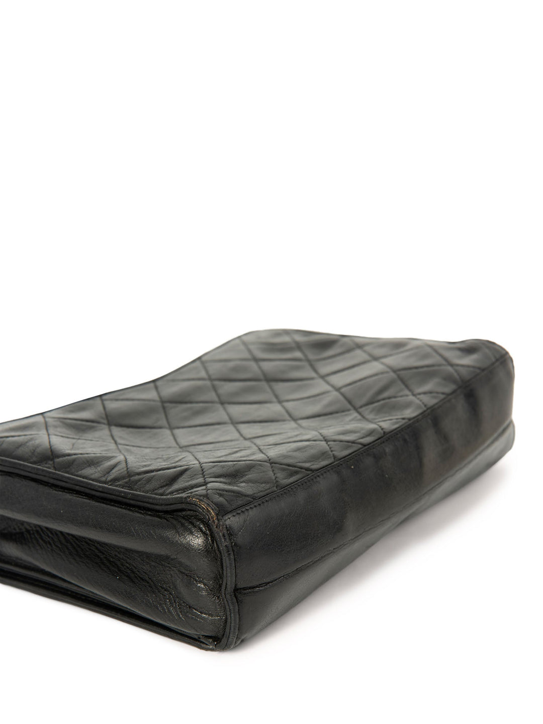 Top Quality Chanel CC Logo Quilted Leather Messenger Bag Black Gold