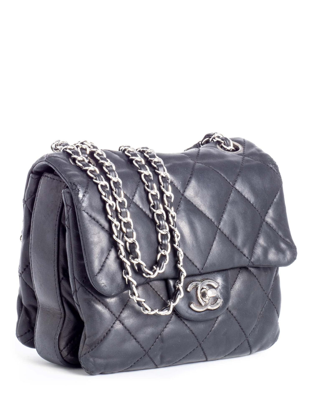 Top Quality Chanel CC Logo Quilted Leather Mini Flap Messenger Bag Black