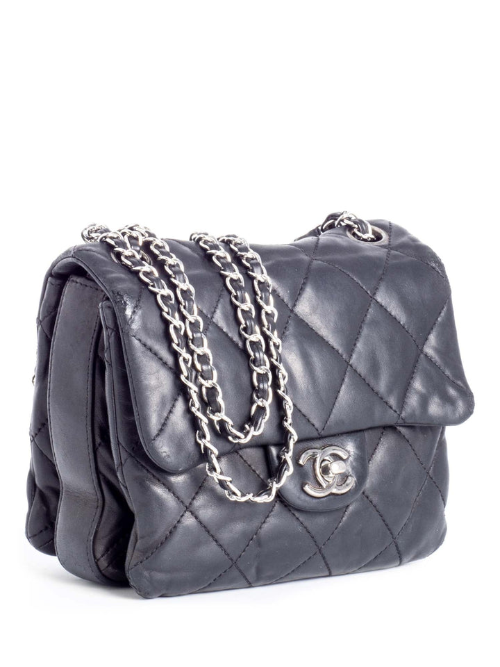 Top Quality Chanel CC Logo Quilted Leather Mini Flap Messenger Bag Black