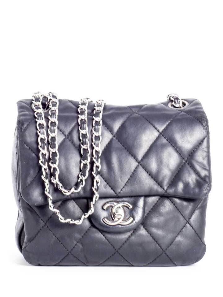 Top Quality Chanel CC Logo Quilted Leather Mini Flap Messenger Bag Black