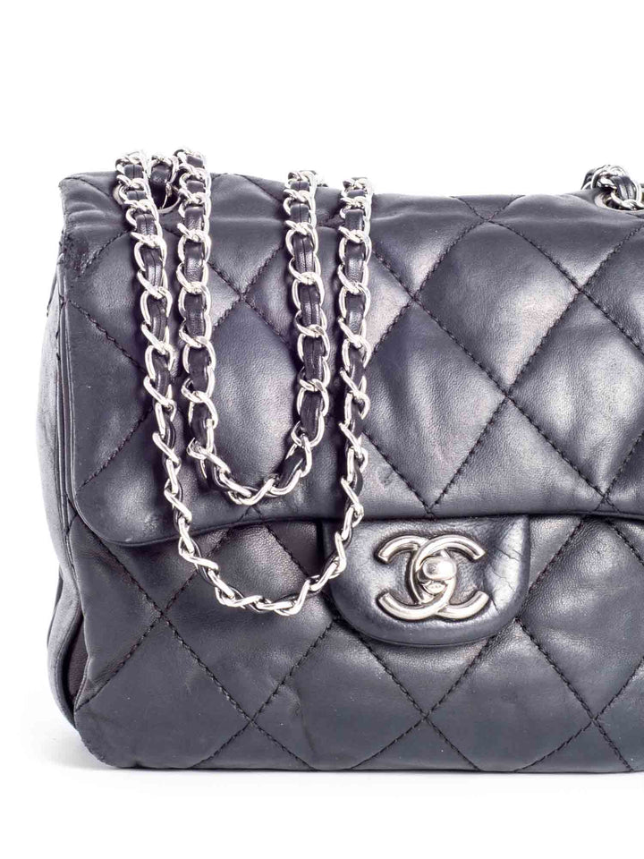 Top Quality Chanel CC Logo Quilted Leather Mini Flap Messenger Bag Black