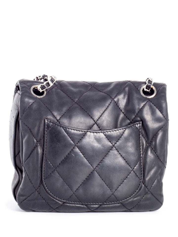 Top Quality Chanel CC Logo Quilted Leather Mini Flap Messenger Bag Black