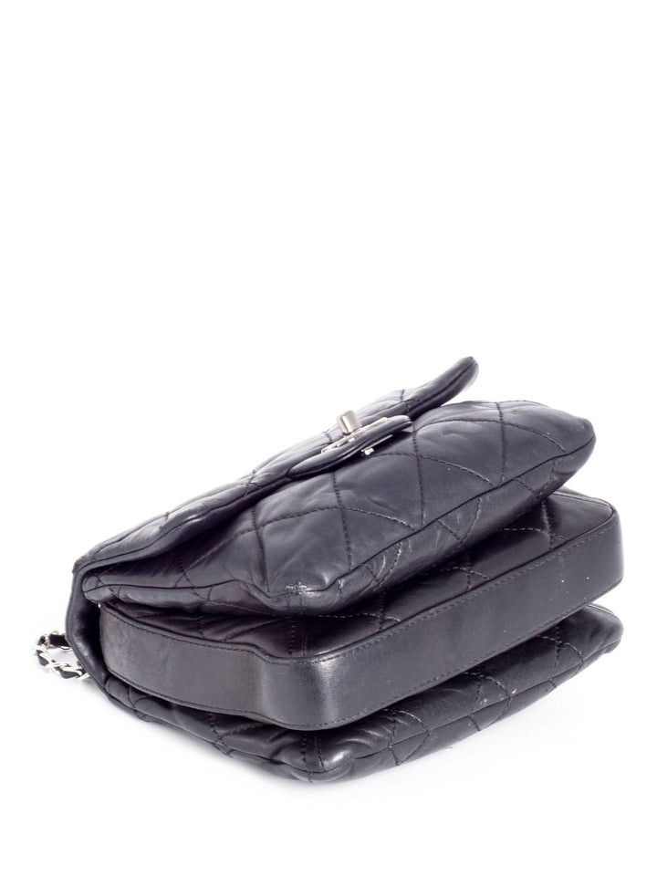 Top Quality Chanel CC Logo Quilted Leather Mini Flap Messenger Bag Black
